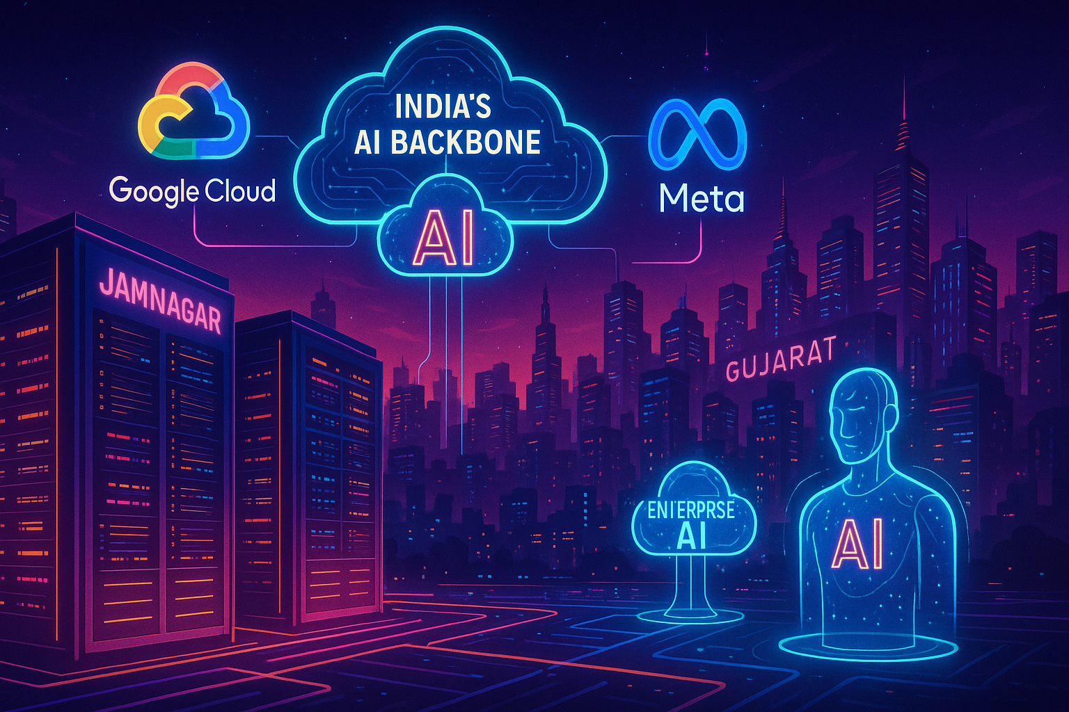 ایجاد زیربنای هوش مصنوعی هند توسط میلیاردری مانند آمبانی با همکاری گوگل و متا